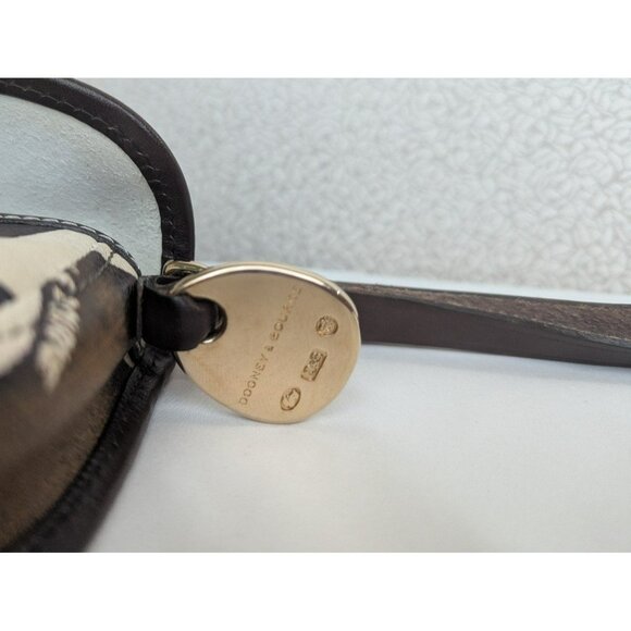 Dooney & Bourke Giraffe Print Wristlet Wallet Brown Cream/Off White Gold - Picture 8 of 12